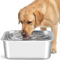 ZPUFAW 1.2 Gallons Dog Water Bowl Stainless Steel Large Outdoor Travel Bowl | Large Capacity Durable Dog Water and Food Bowl, Suitable as Outdoor Dog Travel Bowl