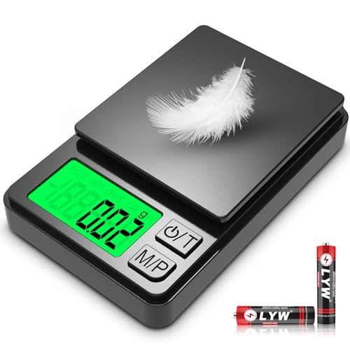 Mik-Nana Pocket Scale, 1000g x 0.01g Precision Gram Scale | Small Digital Scale Grams Ounces Grains, Kitchen Scale, Jewelry Scale for Gold, Gem, Herb, Great for Travel Food Scale