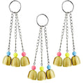 SunGrow Parrot Toy with Bells, Playtime Essentials for Finches, Fun Enrichment for Lovebirds, Galvanized Steel Cage Bell Toy, Daily Activity Bell Chime, Hanging Cage Accessory Add-on Conure Habitat