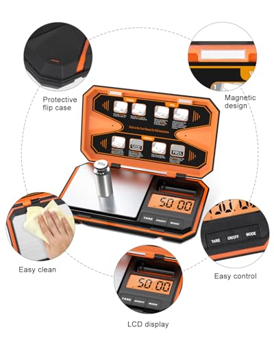 AMIR Digital Pocket Scale, 500g x 0.01g Mini Gram Scale with LCD | High-precision Digital Food Scale with Tare Function, 6 Unit Conversion for Food, Jewelry, Coins, Coffee