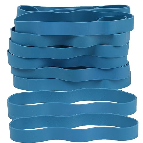 AIWOQI Rubber Bands Size 107 Heavy Duty Big Wide Long Rubber Band 30pcs | Elastic Bands for Office Supply Trash Can File Folders Litter Box Rubber Bands Blue - color: Blue