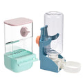 No Mess Bird Feeder Water Dispenser Set Automatic Transparent Parrot Feeder | Acrylic Parrot Food Container Drinker Cage Accessories for Small Birds Canary Parakeet Finch (Blue+Blue, 1) - color: Blue+Blue