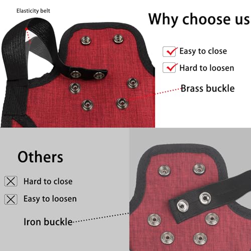 2pcs Chicken Saddle for Hens, Chicken Apron Clothes Hen Saddle for Chickens Adjustable Straps and Elastic Shoulder Suit Medium and Large Hens, Red
