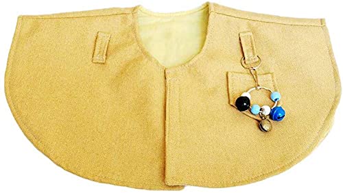 ISMARTEN Parrot Anti-Scratch Shoulder & Arm Protector, Multi-Functional Bird Diaper Flight Suits Pee Pads Diaper Poop Shawl for Cockatiel Parakeet Macaw Lovebirds Finches (Shoulder Protector-Yellow) - style: Shoulder Protector-Yellow
