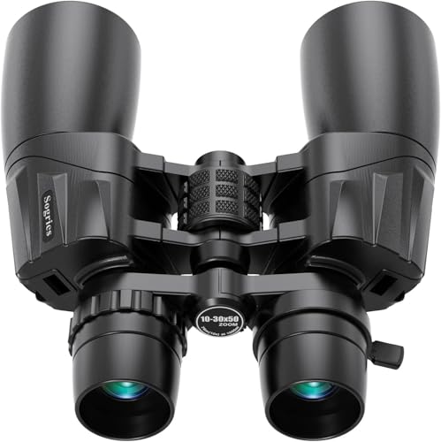 10-30x50 Zoom Binoculars for Adults High Powered | HD Optics,Waterproof, Fogproof,Military,Bird Watching,Traveling Concerts,Large View,BAK4,FMC Lens,Clear Low Light Vision