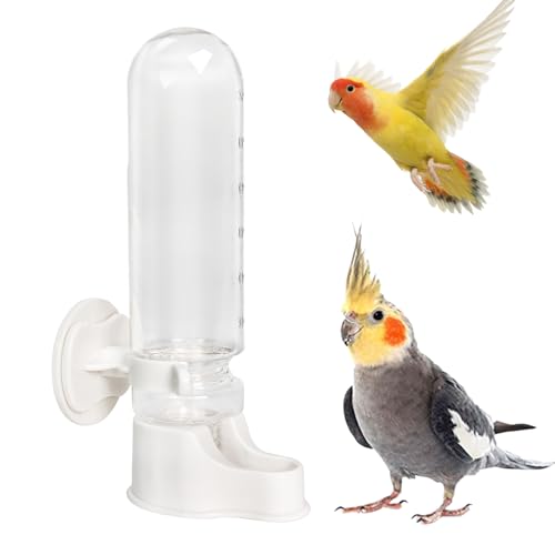 Automatic Pet Bird Water Feeder, Bird Water Dispenser for Cage, Bird Cage Suspended Automatic Water Dispenser, Bird Feeders for Parakeet Budgie Cockatiel Lovebirds Canary Finch (150ml) - size: 150ml