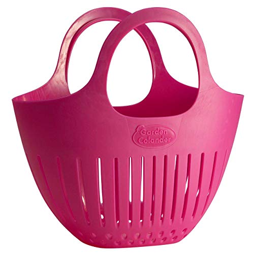 Hutzler Mini Garden Colander Garden Basket, Small, Pink - color: Pink, size: Small