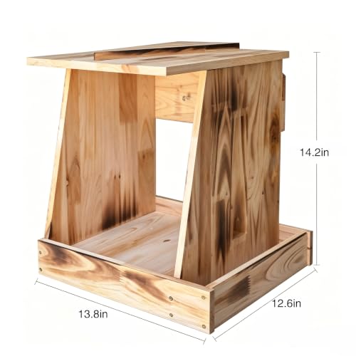 2 Pack Handcrafted Solid Wood Chicken Nesting Boxes – Outdoor Laying Box for Hens & Ducks, Easy to Mount & Clean, Perfect for Backyard Coop, Garden & Patio