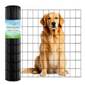 2ft x 50ft Black Vinyl Coated Welded Wire Fence | Heavy Duty Garden Fencing,Chicken Coop Poultry Run, Dog Fence & Garden Protector for Vegetables - size: 2 ft X 50 ft