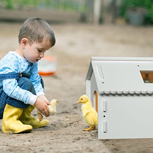 Upgraded Chick Brooder with Viewing Window,Baby Chicken Cage Heat Lamp Brooder for 10-20 Chicks,Ducks,Quail&Birds–Energy-Efficient 35W Heater,Easy-to-Clean Design