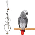 Durable Stainless Steel Bird Bell Toy with Hanging Metal Rings - Heavy Duty Parrot Cage Accessory for Macaws, Cockatoos & Large Birds, Engaging Sound & Chew Resistant Pet Enrichment Toys