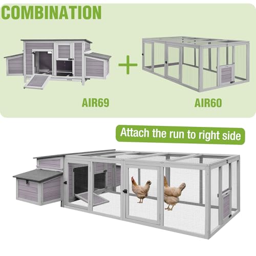 Chicken Coop Run Extension Large Hen House for Chickens,Ducks,Rabbits