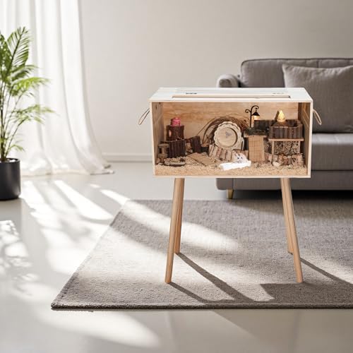 Pine Small Animals Houses&Habitats Chewproof, 32" Pine Guinea Pig Cage Hamster Cage for Small Animals (32" Medium, High-Legged Stick) - size: 32.0"L x 15.8"W x 15.8"H