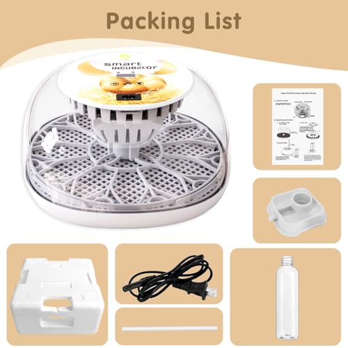 Incubators for Hatching Eggs Quail Egg Incubator 12 Eggs with Automatic Egg Turning and Humidity Control 360° Viewing for Chicken, Ducks, Goose, Pigeon for Lab Farm and Home