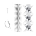 Bird Spikes - 250 Inch Stainless Steel Fence Spikes for Pigeons, Raccoons, Snakes - Deterrent Defender | 250 inch stainless steel bird spikes - size: 250 inch