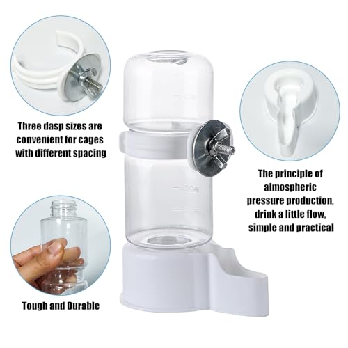 Automatic Pet Bird Water Feeder, Water Dispenser for Cage, Bird Cage Suspended Automatic Pet Water Feeder, Parrot Feeders for Parakeet Budgie Cockatiel Lovebirds Canary Finch - size: 140ml