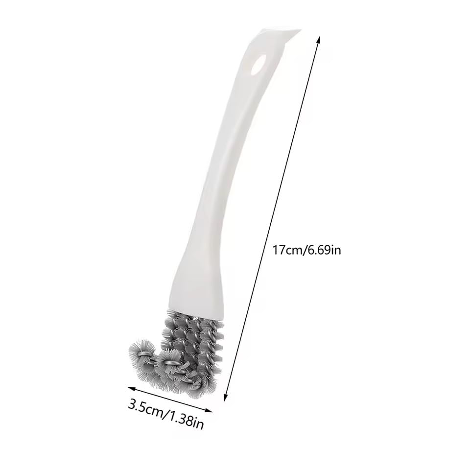 Oven and BBQ Cleaning Brush, Curved Head Brush with Scraper for Stove, Grill Grates, Oven Racks, Kitchen Crevices and Bird Cage – 16cm, 1 Pack