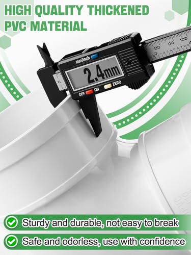 2 Set Automatic Chicken Feeder No Waste - 13 Pounds Large Capacity Heavy Duty PVC Pipe Hanging Chicken Feeder, Poultry Gravity Feed Port for Chicken Long Feeding - color: White-2 set
