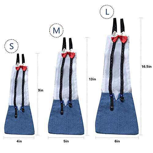 Chicken Duck Goose Diaper Washable Pet Bow Tie Diapers for Hens Roosters Poultry 1 Pack (L, Blue) - color: Blue, size: L