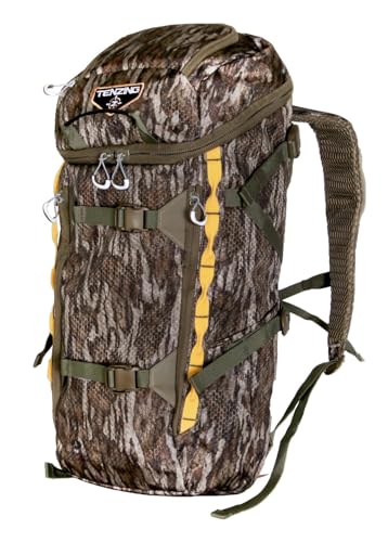 TENZING 1500 Whitetail Day Pack, Olive Green, Ultra-Durable Hunting Backpack with 4 Compartments & 10 Organizational Pockets Camo Backpack for Hunting Gear and Equipment - color: Mossy Oak Bottomland