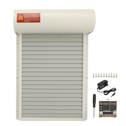 Chicken Coop Door Timing Mode Manual Mode Rugged LED Display Controller Auto Chicken House Door for Ducks Geese (US Plug) - color: White