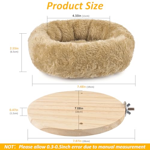 DBNESS Medium Bird Nest for Cage, Removable Plush Parrot Hammock Warm Resting Perch Platform for Budgies Cockatiel Conure Parakeet Hamster Washable Breeding Sleeping Lay Eggs Nesting - size: M