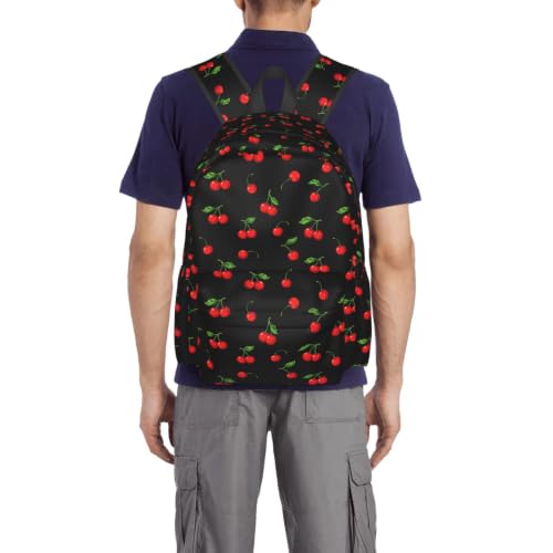 Cherry Kids Backpack School Backpack Teens Bookbag for Girls Boys Hiking Camping Travel Sports - color: Cherry