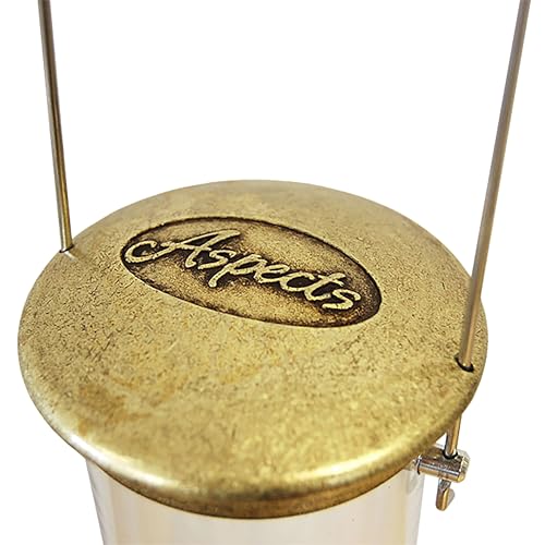 Aspects Small Seed Tube Feeder in Blue Size: Large, Finish: Antique Brass - color: Antique Brass, size: Large