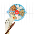 Bird Creative Foraging System Wheel Seed Food Ball Rotate Training Toy for Small and Medium Parrots Parakeet Cockatiel Conure (Blue) - color: Blue