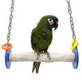 Sweet Feet and Beak Roll Bird Swing, Medium, Cage Pedicure Perch, Blue | Ceiling Mount, 9" Perch, 1-1/2" Diameter, Hangs 18", Beak Resistant Plastic Ends and Rings, Trims Nails Naturally - color: Blue, size: 9" Medium