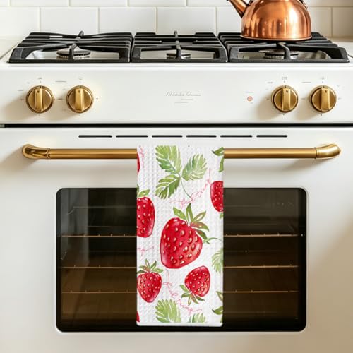 Funny Trump Kitchen Towel, Strawberry Hand Towels for Kitchen Home Decor | Absorbent Microfiber Dish Cloth Tea Towels, Anti Trump Gifts for Women 14x24 Inch - color: Multi 1521