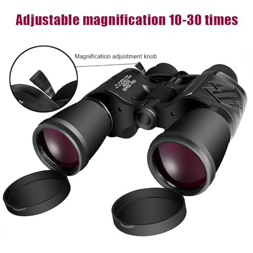 10-30X50 High Magnification HD Long Range Zoom 10X-30X Magnification Wide Angle Binoculars for Hunting Telescope