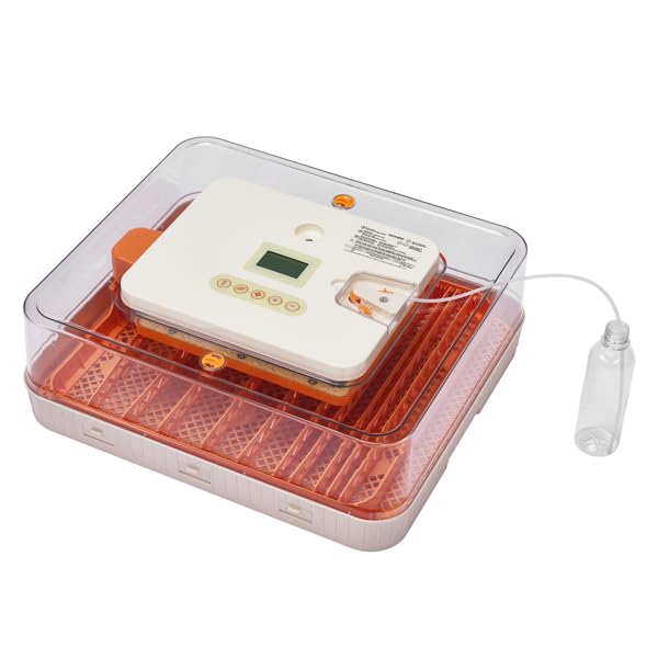 56-Egg Incubator with Automatic Turner, LED Candler, Auto Temp and Humidity Control, 110V, 16.14x16.14x6.69 Inch