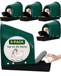 Roll-Out Chicken Nesting Boxes - 5-Pack Plastic Nest Boxes for Chickens, Hens & Ducks - Egg Laying Boxes with Perch and Roll Away Egg Collection for Coop - color: Chicken Nesting Box(5packs)