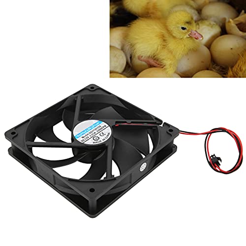 12V Incubator Cooling Fan 120mm Dual Ball Bearing Exhaust Fan, IP67 High Airflow Quiet Ventilation Fan for Hatcheries, Poultry Farms, Greenhouse, RV Fridge, Electronics Cabinet - color: lower fans