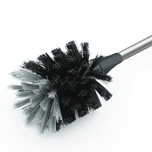 Long Bottle Brush, 15.15 in Bendable Cleaner Brushes for Cleaning Neck Beer Bottles, Wine, Baby Bottles, Water Bottles, Tumblers, Flask, Bird Feeder, Vase, Pipes and Brewing Supplies Black/1Pack - color: Black and White