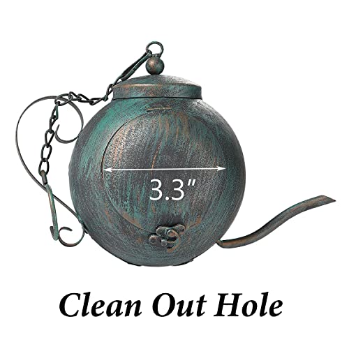 Bird Houses for Outside, Outdoor Bird House, Teapot Shaped Hanging Bird House, Antique Metal Bird House, Decorative Bird Houses, Unique Humming Bird Houses for Garden Patio Yard Lawn Backyard Decor