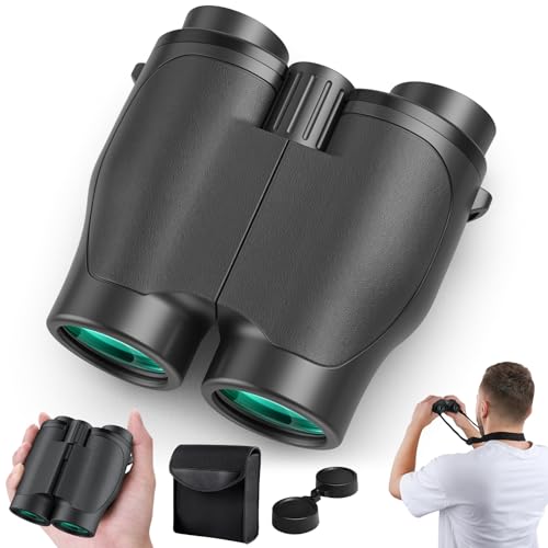 Aurosports 16x32 Binoculars for Adults and Kids - 16x High Power Binoculars for Detail Observation - Low Light Vision Easy Focus Compact Binocular for Bird Watching Hunting Travel Gifts for Men - size: 16x32