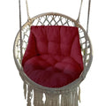 Hammock Chair Cushion, Hanging Basket Egg Chair Cushion Round Seat Thick Nest Back Pillow for Patio Garden Swing Chair Seat Pads (Only Pads) (Red) - color: Red