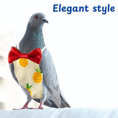 Birds Pigeon Diaper Pants Harness and Leash, Bird Diapers for Pigeons and Leash Harness, Diapers for Birds Cockatiel Parrot, Parakeet Diaper, Pigeon Pants, Parrot Clothes for Bird (XL-Pineapple) - size: XL-Pineapple