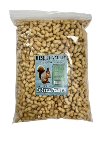 Desert Valley Premium Quality Spanish Peanuts in Shell – 5 Pounds – Naturally Smaller Shell Size – USA Grown Raw Wildlife Food for Squirrels, Birds, Deer & Other Outdoor Animals - size: 5 Pound (Pack of 1)