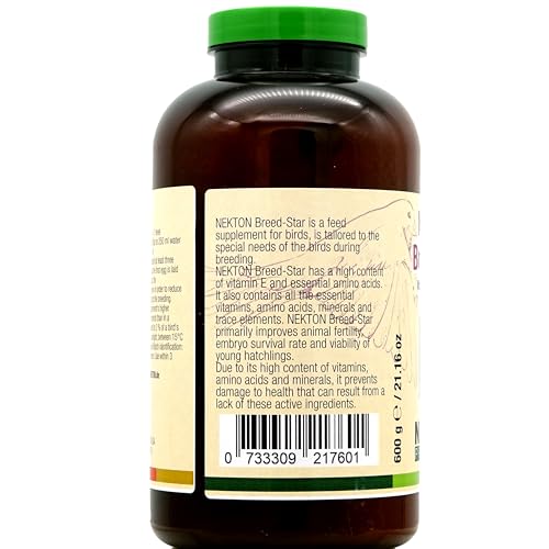 Nekton Breed-Star Breeding Supplement for Birds 600g / 21.16oz, Off White - size: 600g