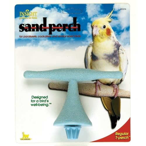 JW Pet Company Insight Sand Perch T Perch Bird Accessory, Regular, Assorted Colors