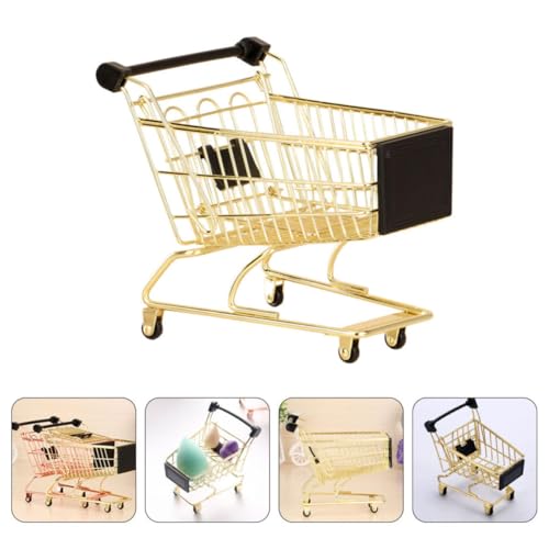 Portable Shopping Cart Shaped Makeup Sponge Holder with Good Ventilating Effects, Iron Material Powder Puff Container and Makeup Egg Drying Rack for Cosmetics Organization