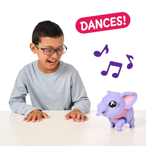 Little Live Pets My Walking Elephant Toots, Walks, Dances & Sways | 25+ sounds & reactions, includes leash & feeding bottle; interactive pet toy for kids ages 5+ - style: Walking Elephant