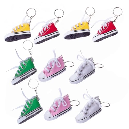 Canvas Sneaker Bird Chew Toy with Cotton Rope for Parrots & Small Birds - color: 10 pcs