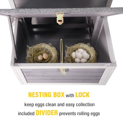 AIVITUVIN Chicken Coop for 2 Chickens Home Ues Outdoor Small Wooden Chicken House with Expandable Run for Poultry Duck Coop Pull Out Tray Quail Cage,Hen Habitat