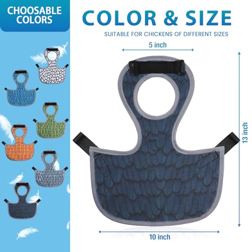 Chicken Saddle for Hens - Chicken Aprons for Hens With Adjustable Straps, Chicken Aprons & Vest Jacket for Hens - style: Black Feather