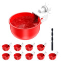 Automatic DIY Chicken Water Cup, Chicken Waterer Cups 10 Pack | Chicken Flock Waterer Cups with 3/8'' Hole Saw for Bucket, Trough, Easy Install