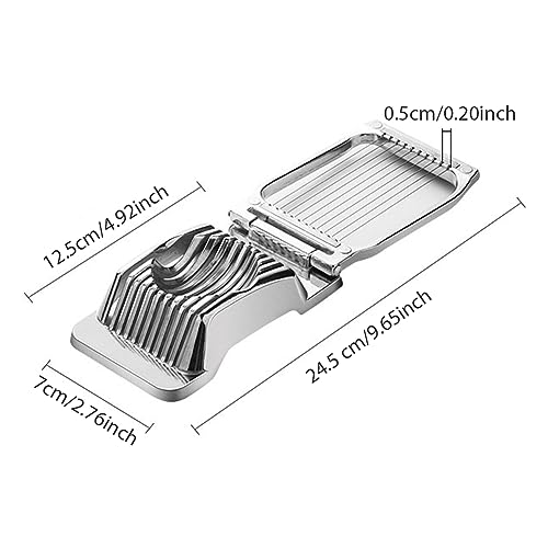 Egg Slicer, Aluminum Cutter with Stainless Steel Wires | Even slicer for hard boiled eggs, strawberries, mushrooms and other soft foods for salads, sandwiches and meal prep